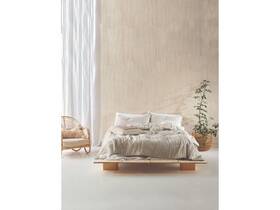 01873e352 Linen House Nimes Coverlet Natural - 240x260cm