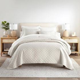 Linen Market 196901134422 Quilt Coverlet Set All Season Microfiber Modern Ultra Soft Bedding In Diamond