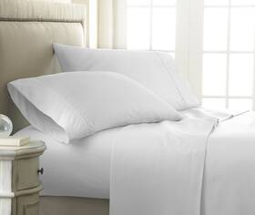 Lm-4pc-check-king-white Linen Market Ienjoy Home 4 Piece Sheet Set Embossed Checkered Pattern King White