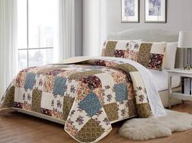 Linen Plus 313041577548 Quilted Bedspread Coverlet Beigeking Cal King