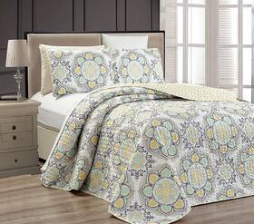 43551-33856 Linen Plus King/california King 3pc Reversible King/cal Yellow