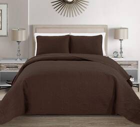 Linen Plus 665752461266 Collection 3 Pieces King/california King Over Size Embossed Coverlet Bedspread S