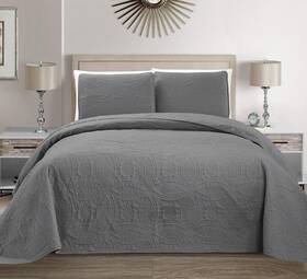 Linen Plus 665752461297 Collection 3 Pieces Full/queen Over Size Embossed Coverlet Bedspre
