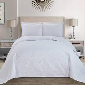 B07k3ybpzb Linen Plus Collection 3 Pieces Full/queen Over Size Embossed Coverlet Bedspread