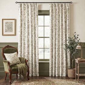 Lrpp2-jmhbntaup84 Lino Rosa Taupe Vintage Paisley Botanical Floral Blackout Curtains Neutral Patterned P