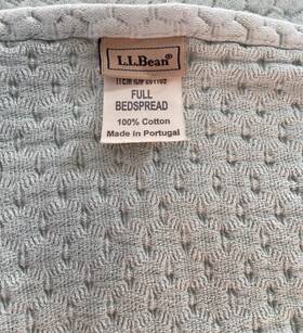 281109 Ll Bean Honeycomb Matalesse Bedspread Full Seafoam Green #281109 94 Inch X110 Euc