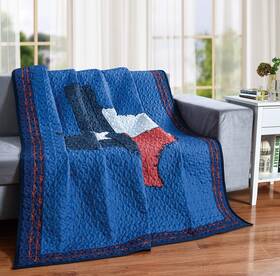 Ll Home 674956630446 De Leon Collections Patriotic Texas Map Barbwire 60 Inch X 50 Decorative Throw Q