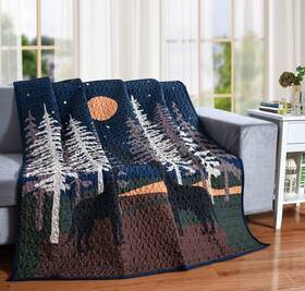 Ll Home 674956630460 Duo Howling Wolves Midnight Woodland 60 Inch X 50 Decorative Throw Quilt Blanket Ll Home 674956630460 Duo Howling Wolves Midnight Woodland 60 Inch X 50 Decorative Throw Quilt Blanket
