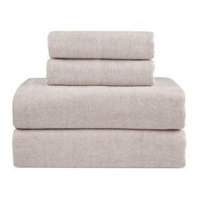 Lodge & Linen 850054805669 Flannel Sheets King Size Rich Cotton -high Gsm Bed Sheet Deep Pockets