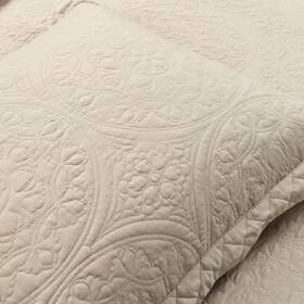 Lush Decor 194938001816 Medallion Scallop Bedspread Set Neutral King