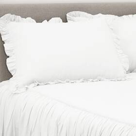 Lush Decor 194938039864 Belgian Flax Prewashed Linen Rich Cotton Blend 3 Piece Bedspread Set Full/qu