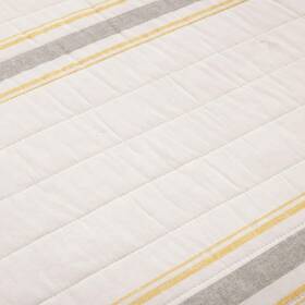 21t011909 Lush Decor Farmhouse Stripe Reversible Quilt Set 2 Piece Twin Xl Yello