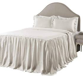 Lush Decor 848742080283 D Cor Ticking Stripe Bedspread Wheat Vintage Chic Farmhouse Style Lightw