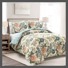 86253821 Lush Decor 3pc Full/queen Sydney Cotton Duvet Cover Set Green/blue - D Cor
