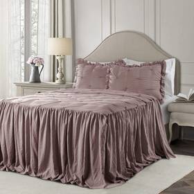 B07r6p5kt4 Lush Decor Ravello Pintuck Ruffle Skirt Bedspread Set - Luxe 3 Piece Ruffled