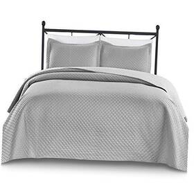 Luxe Bedding 728615716764 Solid Color Lightweight Oversize Full/queen 2 Tone Gray / Diamond