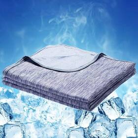 Ht-bl-c022 Luxear Cooling Blanket For Hot Sleepers Night Sweats Queen Size 79 86in Blue