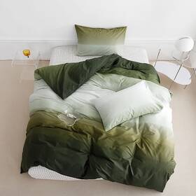 Hu-xi-178 Luxlovery Dark Green Comforter Set King Army And White Bedding Grad