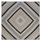 Luxury Black Queen King Wentworth Beige Block Twin Diamond Quilt