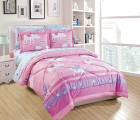 Luxury Home 635309791740 Collection 5 Piece Twin Size Comforter Set For Girls/teens Unicor