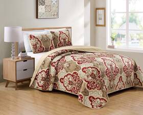 3562 Luxury Home 665752458242 Collection 2 Piece Twin/twin Xl Quilted Taupe
