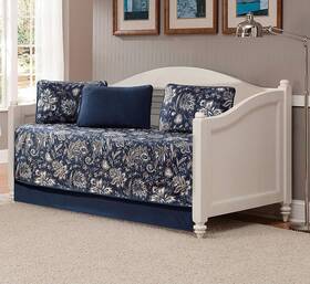 Luxury Home 665752458358 Collection 5 Piece Daybed Quilted Reversible Coverlet Bedspread Set Floral Pr