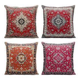 Lyphjm 154688120832 Moroccan Throw Pillow Covers 18x18 Inch Set Of 4 Persian Paisley Tribal Flora