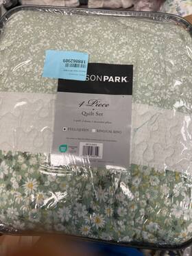 Madison Park 022164266559 Green Evian Seersucker 4-piece Hypoallergenic Quilt Full/queen Set