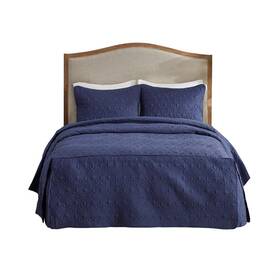 Madison Park 086569256096 Quebec Split Corner Quilted Bedspread Classic Traditional Design All Season
