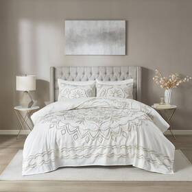 Madison Park 086569347657 Violette Lightweight 100% Cotton Quilt Set Breathable Chenille