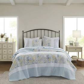 Madison Park 086569812551 Ava Reversible 3 Pieces King/cal King Coverlet Set New