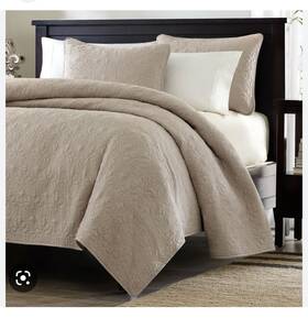 Madison Park 086569968050 Quebec 3-piece Full/queen Coverlet Set Bedding Quilt - Blush