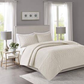 Madison Park 086569991829 Linnette Reversible Quilt Set - All Season Breathable Coverlet Lightweight C