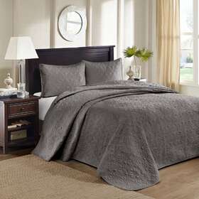 Madison Park 195925645877 Mansfld Fq 3pc B Mansfield 3-piece Bedspread Set Full-queen
