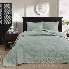50533328 Madison Park 3pc King/california King Vancouver Reversible Bedspread Set Seafoam Green - Ws71