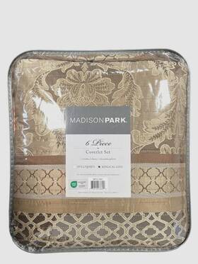 Madison Park 675716438890 Brown Bellagio 6-pc Decorative Quilt Set King