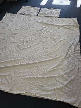 Madison Park 675716546786 3pc Tropical Full/queen Coverlet White 84 Inch X 90