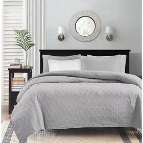 Madison Park 675716585532 Mansfield Antimicrobial Treated Reversible Quilt Set