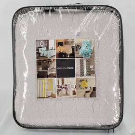 Madison Park 675716735814 Vancouver Quilted Coverlet Set 2 Pieces Gray Twin / Xl New