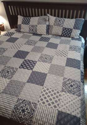 Madison Park Essentials 086569333971 King Size Quilt Set Essential Farmhouse Patchwork Comforter 2 Shams