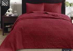 Mp13-1685 Madison Park Mansfield 3-pc King/cal King Coverlet Set Red