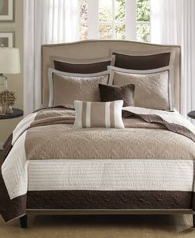 Mp13-241 Madison Park Attingham 7-pc. King/california King Coverlet Set Beige
