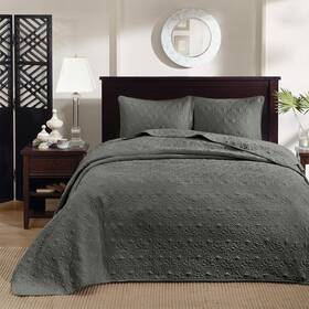 Mp13-6126 Madison Park Quebec Reversible Damask Design Double Sided Quilting All Season Lightweight Cov