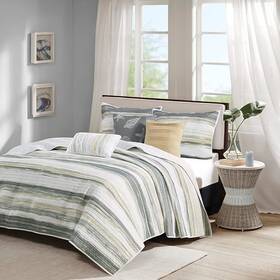 Mp13-7944 Madison Park Coastal Cottage Design Six Piece Coverlet Set Full/queen Brand New Mp13-7944 Madison Park Coastal Cottage Design Six Piece Coverlet Set Full/queen Brand New