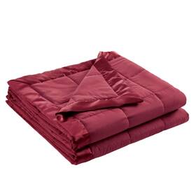 Mp51-8136 Madison Park Windom Down Alternative Blanket King Satin Trim Burgundy