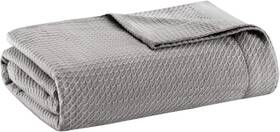Mp51n-5166 Madison Park Egyptian Cotton Luxury Blanket Grey 90x90 Full/queen