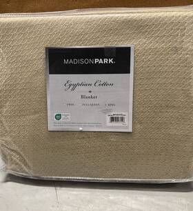 Mp51n-6192 Madison Park Egyptian Cotton King Blanket Khaki Nwt