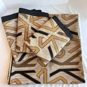 Thc086moroccanvibebrprnt Madison Park Decorative King Bed Runner Beige And Black Quilting Cotton Modern Ikat Tribal