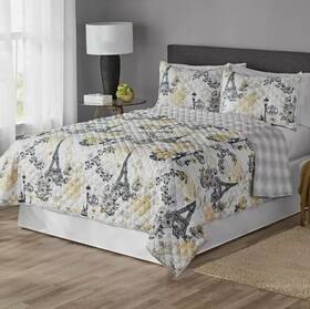 Mainstays 735732110504 Classic Paris White Polyester Full/queen Reversible Lightweight Quilt