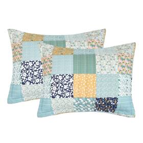 Mainstays 840125937450 Quilt-in-a-bag Bedding Set Queen 7-piece Recycled Polyester Blend